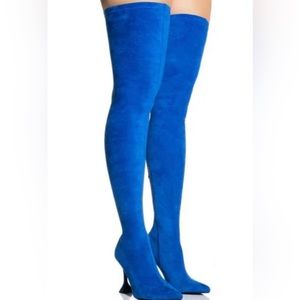 Thigh High Stretch suede Boots
